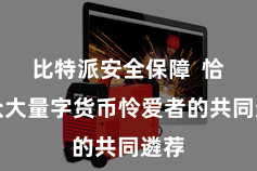 比特派安全保障  恰是众大量字货币怜爱者的共同遴荐